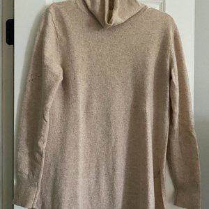Cowel-neck tunic sweater